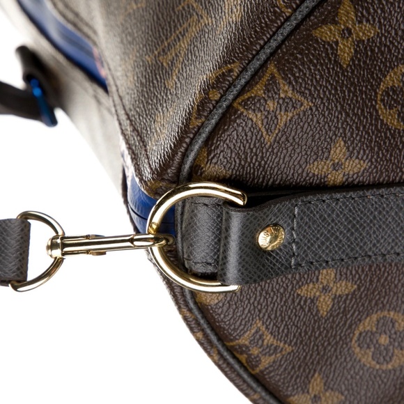 GENUINE RARE Louis Vuitton Monogram Taiga Outdoor Keepall Bandouliere 55 - Picture 4 of 5